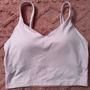 Lululemon Crop Top Light Pink Color & Medium Size (Size:6)